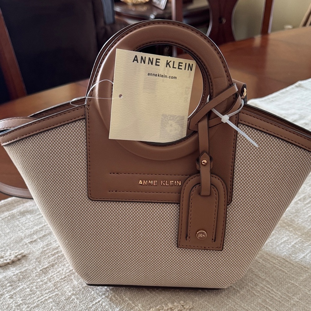 Anne Klein Brown and Cream Mini Bag